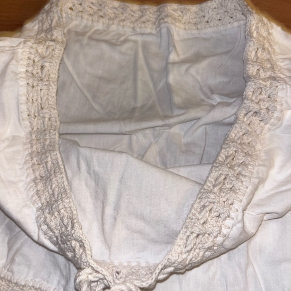 White mini Skirt with Braided Waistband - Picture 4 of 7